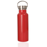 Portable Colorful 17oz Double Wall Stainless Steel  Sports Insulate Kid Vacuum Flasks Cola Water Bottle With Bamboo Lid