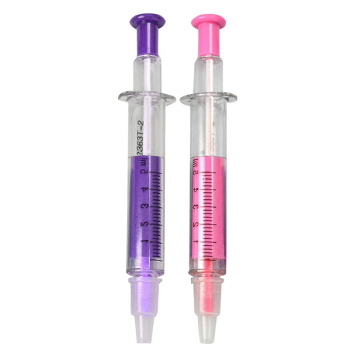 Vivid and great in style multi purpose syringe shaped ball pen game pen for kids
