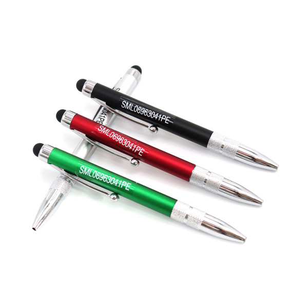 Laser Engraving Pen Electroplating Plastic T ouch Screen Stylus Pen Universal Ballpoint Pen Custom Logo