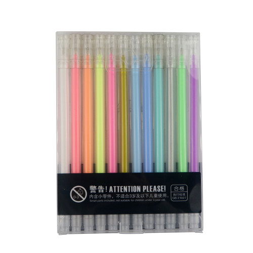 glitter highlighter gloss ball point pen plastic 10psc one sets custom pens
