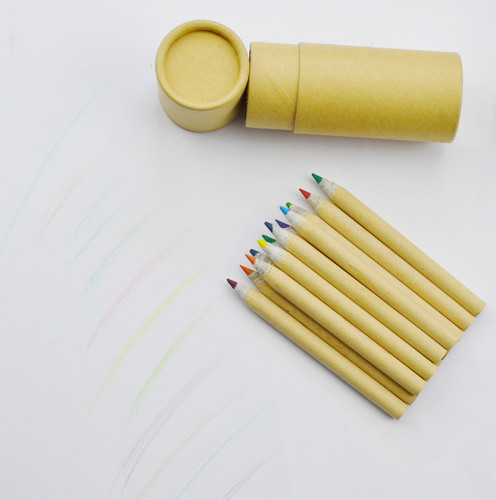 Hot 12 color pencil in paper tube 12pcs color pencil set for kids