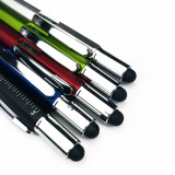 2-in-1 universal pen mobile phone touch screen twist action plastic ballpoint pen rubber touch tip
