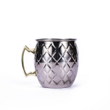 High Quality Copper Moscow Mule Mugs Stainless Steel Cocktail Mug Beer Drinking Cups 550ml