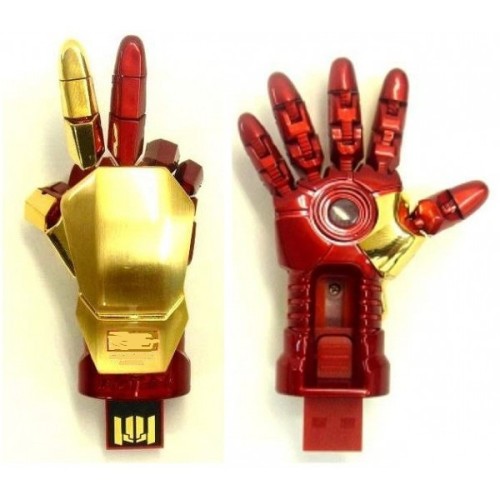 Metal usb flash drive iron man hand memory stick pen drive