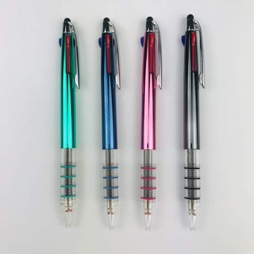 New 3 Colors Ballpoint Pen Luxury Ball Pen Manufacturering With Pen Custom Logo T ouch Screen