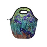 art neoprene tote reusable lunch box bag thermal freezable insulated bag