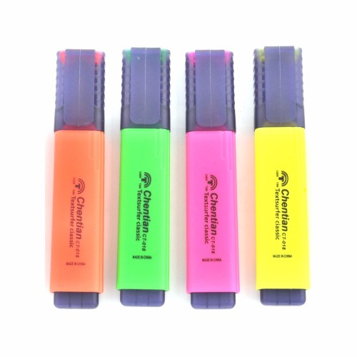 colored assorted fluorescent Ink plain solid highlighter pen