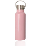 Portable Colorful 17oz Double Wall Stainless Steel  Sports Insulate Kid Vacuum Flasks Cola Water Bottle With Bamboo Lid