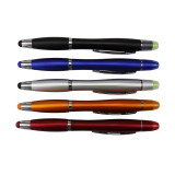 2-in-1 universal pen mobile phone touch screen twist action plastic ballpoint pen rubber touch coating