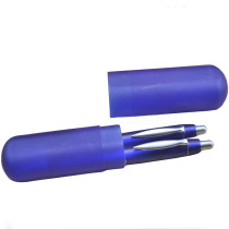 plastic pen and mechanical pencil set metal clip with case