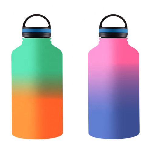 Gradient Color 64oz Insulated Double 304 Stainless Steel Portable Travel Sports Kettle Vacuum Thermal Flask With Lid