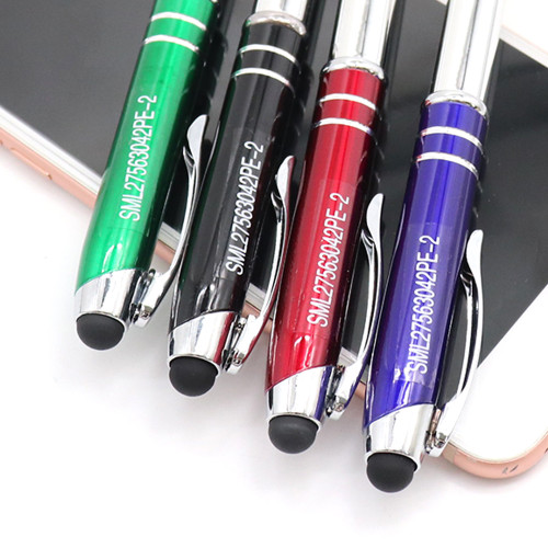 Multifunction Pen With Led Light Plastic Ball Pens With Custom Logo Promotional Touch Stylus Pen