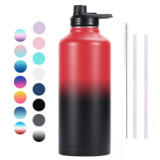 80oz Powder Coated Double Walled Stainless Steel Vacuum Flask Sports Water Bottle