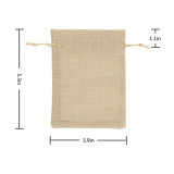 Cheap party favor presents burlap jewelry pouches small gift jute drawstring bag