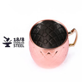 High Quality Copper Moscow Mule Mugs Stainless Steel Cocktail Mug Beer Drinking Cups 550ml