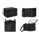 Big Thermal Insulation Fabric Tote Insulated Cooler Grocery Bag Non Woven Cooler Bag
