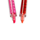 Syringe Shaped Highlighter Pen Marker Logo Promotional Double-headed With Ballpoint Pen