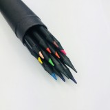 New Style promotional  kid drawing use 12 pcs  colored wood pencil with sharpener per set customized logo