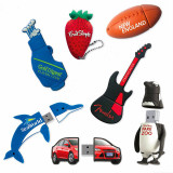 Christmas Gifts Customized Cartoon PVC USB Flash Drive Usb 2.0 3.0 Memory Stick Pen Drive 8gb 16gb 32gb 64gb U Disk