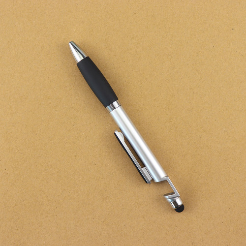 Promotion Plastic Ballpoint Pen With Phone Holder Screen T-ouch Stylus Pen 3 in 1 Gift Business Customized Logo