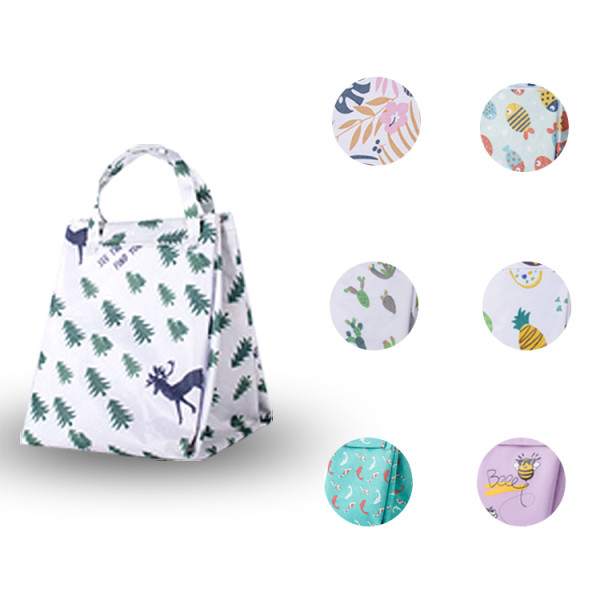 eco friendly thermal women oxford portable foldable placemat insulated lunch bag