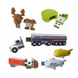 Christmas Gifts Customized Cartoon PVC USB Flash Drive Usb 2.0 3.0 Memory Stick Pen Drive 8gb 16gb 32gb 64gb U Disk