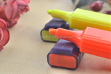 colored assorted fluorescent Ink plain solid highlighter pen