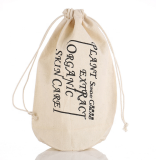 Wholesale custom logo small cotton canvas drawstring shopping bag