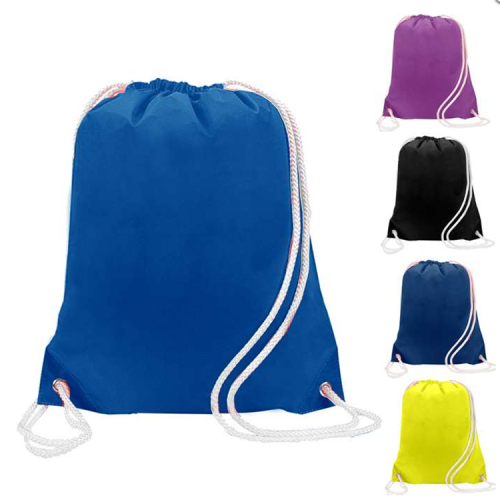 Eco friendly factory custom logo sports beach backpack cotton drawstring bag printing drawstring bag