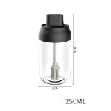 Multi-function 250ML Kitchen Spoon Cover Honey Jar Container Seasoning Bottle Oil Bottle