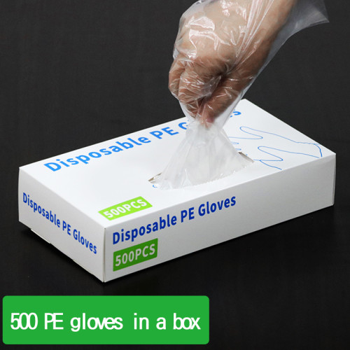 Cpe tpe wholesale touch screen hands_ buy_ box Plastic pe glove Disposable 500 PCS Bulk Disposable Food Handling Gloves