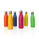 BPA Free 600ml Singe Layer Camping Water Bottle cola shape Aluminum Water Bottle  Sport