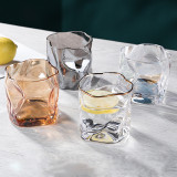 Creative 280ml Irregular Shaped Crystal Faceted Whiskey Whiskey Rock Glass Artwork Wine Glass