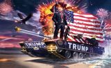 Fast delivery wholesale Polyester 90*150cm 2020 trump funny flag in bulk