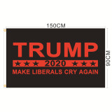 Wholesale colorful printed trump flags 3x5 outdoor double sided