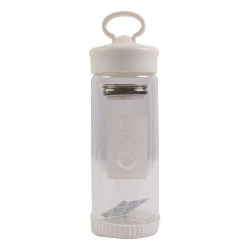300ml best selling portable clear glass water milk tea infuser bottle with filter
