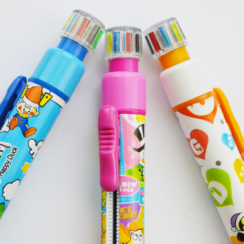 popular products 2018 plastic holder mechanical color crayon set