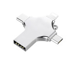 2020  hot-sale 4 in 1 multi-function  OTG usb flash drive 3.0 for Type-C /Lightning/ Micro USB/ computer with customized logo
