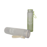 Graduated color portable single-layer glass water cup coffee mug travel with plastic cover