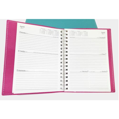 Wholesale weekly planner school notebook custom desk diary leather journal