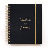 OEM Private Label Burgundy Spiral Hardcover Notebook Wedding Planner Agenda Book