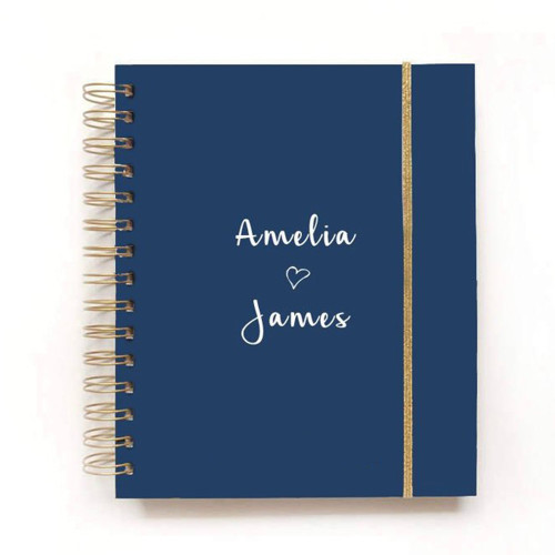 OEM Private Label Burgundy Spiral Hardcover Notebook Wedding Planner Agenda Book