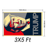 Fast delivery wholesale Polyester 90*150cm 2020 trump funny flag in bulk