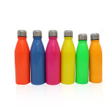 BPA Free 600ml Singe Layer Camping Water Bottle cola shape Aluminum Water Bottle  Sport