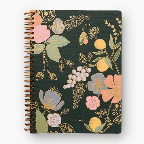 Customized Logo Floral Printed Spiral Office Ruled Paper Planner Diary Notebook Agenda
