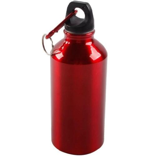 High Quality 400ml Portable Aluminium Outdoor Carabiner Sports Water Bottle For Adults