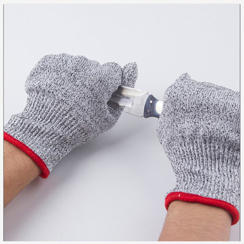 Grade 5 anti cutting high strength polyethylene hPPE knitted kitchen anti cutting gloves safety gloves anti cut