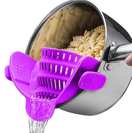 Kitchen tools Fits all Pots and Bowls Food Grade Silicone Strainer Basket Colanders