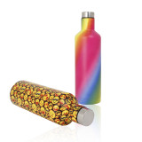 500ml Colorful Laser Mugs Portable Electroplated Narrow Mouse Double Wall Stainless Steel Vacuum Flask Milk Bottle