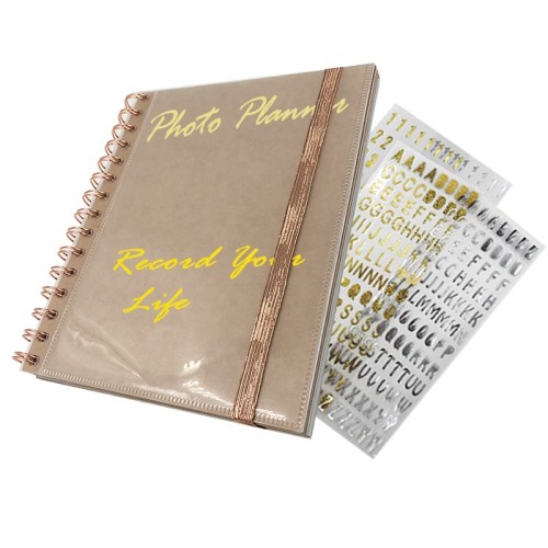2021 Custom A6 Spiral Notebook For Student/Composition with DIY sticker and Photo Pocket